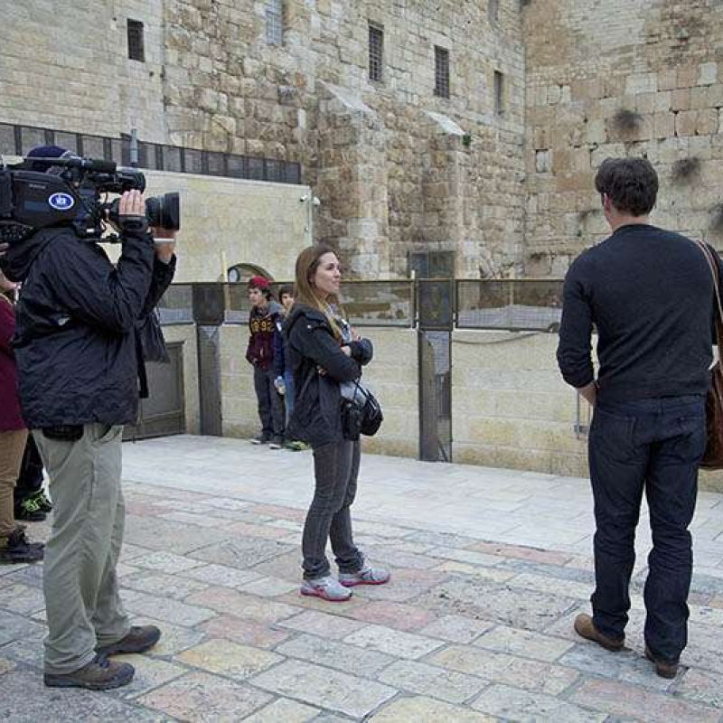 Placing prayers in the Wailing Wall with Harry Connick Jr. for Operation Change